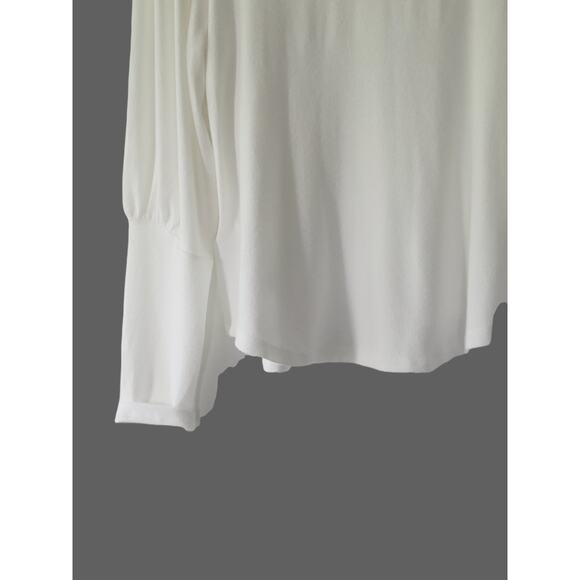 NEW Anthropologie Puff-Sleeved Ivory Turtleneck Top - Medium - Picture 6 of 6